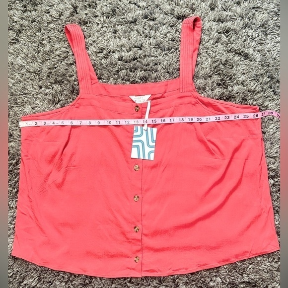 New Market & Spruce Tenley Sleeveless Button Down Blouse size 2X - 3X - Picture 6 of 8